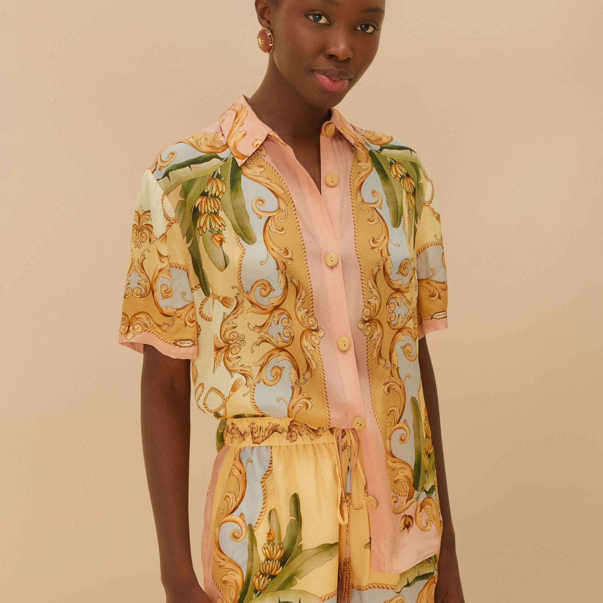 Set of 6 Sunset Banana Embroidered Shorts(S, M & L)