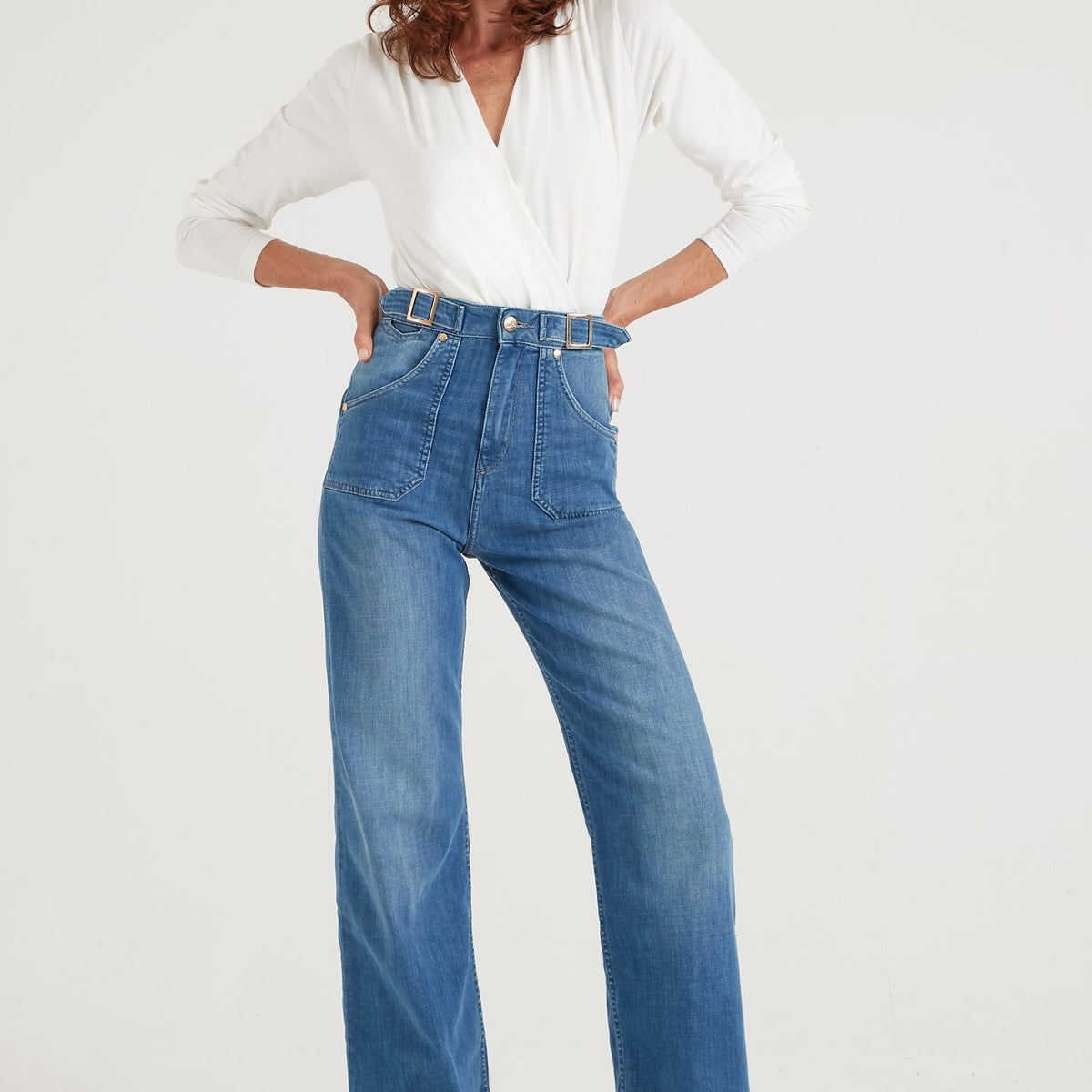 Minnie The High Top Wide Leg Flared Jeans Lazy Afternoon – Kitch