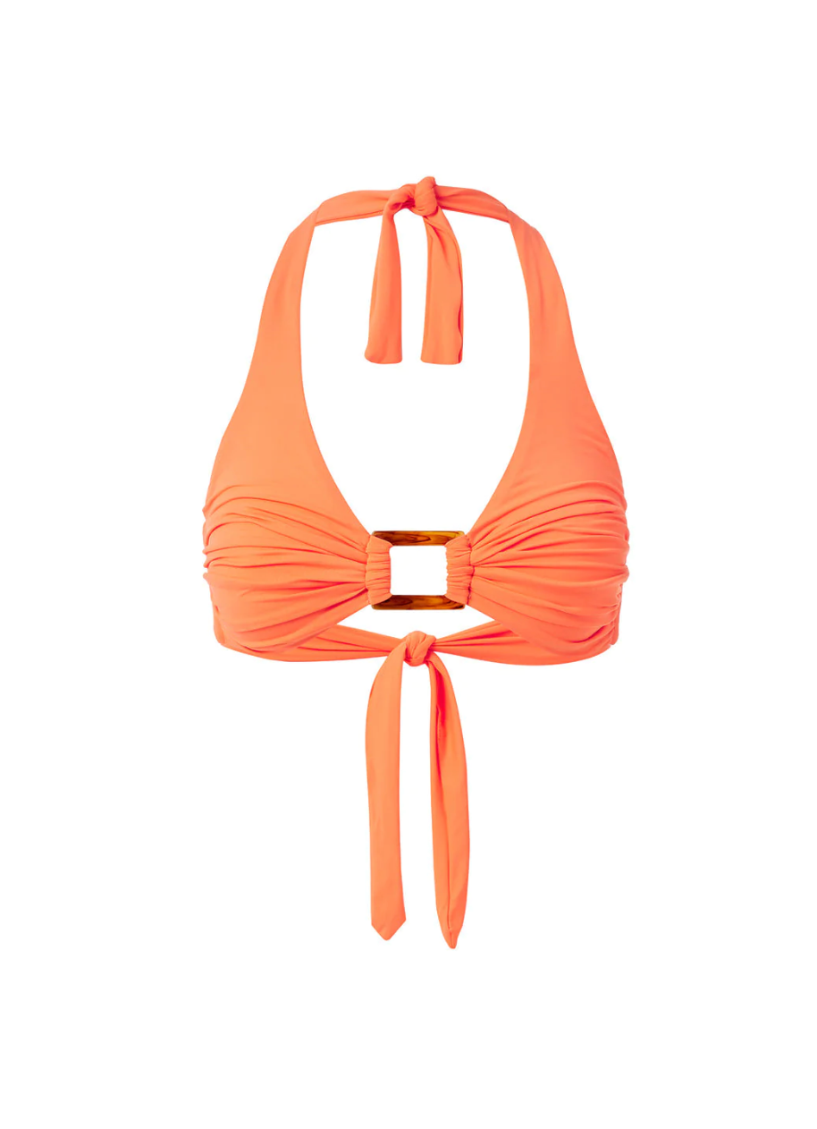 Paris Orange Bikini Top